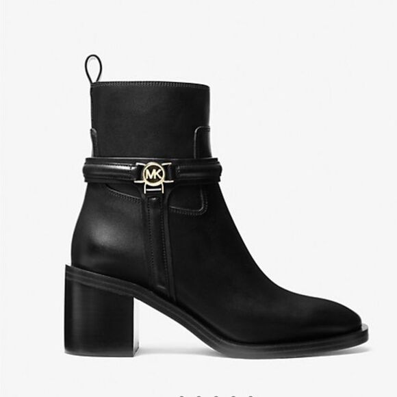 NIB Michael Kors Mindy Leather Ankle Boot womens size 7 - Picture 1 of 11